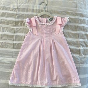 Cecil and Lou gingham pink dress